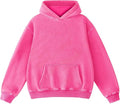 Mens Hoodies Oversized Unisex Acid Wash Hoodie Heavyweight Fleece Vintage Cotton Sweatshirt Men Women Streetwear